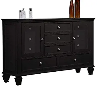 Sandy Beach 11-Drawer Dresser Black