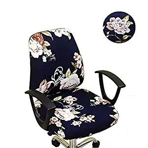 BAOZOON Office Chair Covers, Universal Polyester Washable Stretch Computer Office Rotating Chair Slipcovers