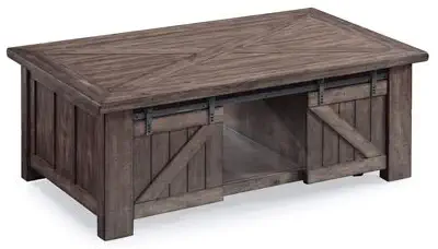 Magnussen Garrett Lift-Top Coffee Table in Weathered Charcoal