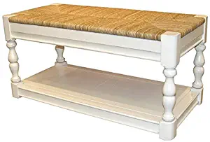 Trade Winds Bench Newport Traditional Antique Painted White Mahogany Fram