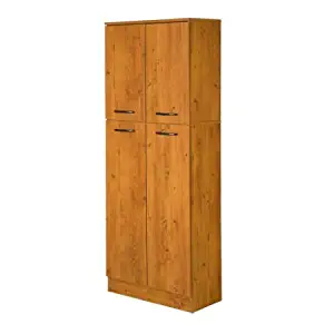 South Shore Smart Basics 4-Door Storage Pantry, Country Pine