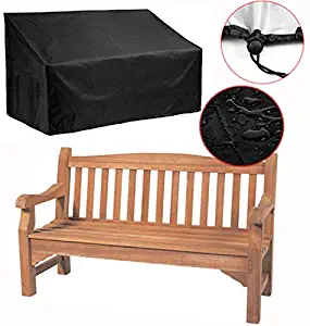 Silvotek 2 Seater Garden Bench Cover – Waterproof Outdoor Bench Cover with Durable 210D Oxford Material+ Extra PVC Coating, Patio Bench Cover - 53" L x 26" W x 35" H