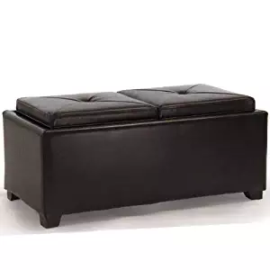 Christopher Knight Home 230323 Kenwell Storage Ottoman, Brown
