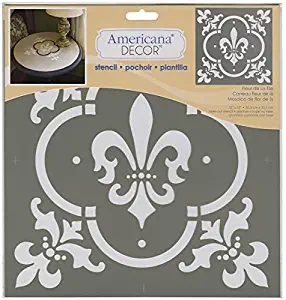 Deco Art Americana Decor Stencil, Fleur De Lis Tile