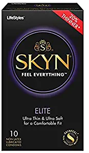 Lifestyles Skyn Elite NON-LATEX Polyisoprene Lubricated Condoms-10 Count