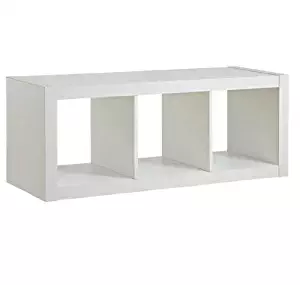 Better Homes and Gardens` Organizer Storage Bookshelf (White, 3-Cube)