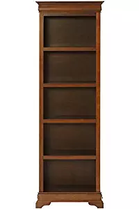 Louis Philippe 24"w Bookcase, 73"Hx23.75"W, SEQUOIA