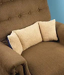 23"L - 3 Section Fleece Lumbar Back Support Pillow