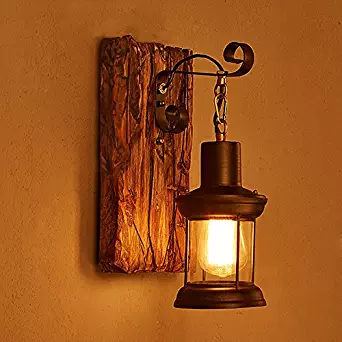 LightInTheBox Single Head Industrial Vintage Retro Wooden Metal Painting Color Wall lamp for the Home / Hotel / Corridor Decorate Wall Light 110V