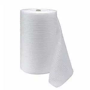 Foam Wraps Roll enKo (1-Roll) 12" Wide x 288" Length (Inch) Foam Wrap Rolls Cushioning Moving Supplies Protect Glasses, China, Dishes for Shipping Storing Packing