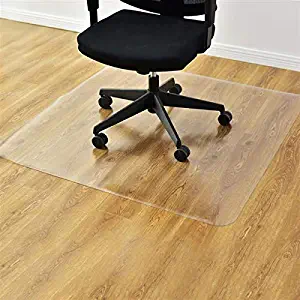 Teeker Home & Office Chair Mat,Hard Floor Protection,PVC Dull Polish Protection Floor Mat Anti-Slip Chairmat Thick and Sturdy (47.24 x 35.43 inch) (Rectangular)