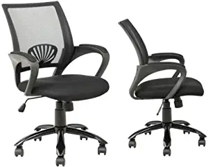 Mid Back Mesh Ergonomic Computer Desk Office Chair 2PC (Certified Refurbished)