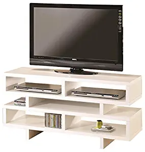 Coaster Home Furnishings TV Console with 5 Open Storage Compartments White