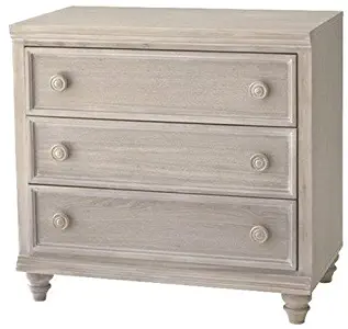 HomePop Cape May 3 Drawer Dresser with Easy Pull Knobs, Driftwood