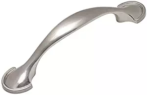 Cosmas 6632SN Satin Nickel Cabinet Hardware Handle Pull - 3" Inch (76mm) Hole Centers - 10 Pack