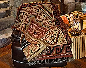 Mision Del Rey Southwestern Accent Throw 50x60 -Navajo Rust