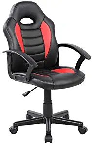 Techni Mobili RTA-KS40-RED Kid's Gaming and Student Racer Chair with Wheels, Red