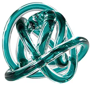 Torre & Tagus Orbit Glass Décor Ball, Small, Teal