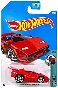 Hot Wheels 2017 Tooned Lamborghini Countach 152/365, Red