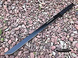 Knives Remembered Monogram Sword, Custom Sword, Ninja Sword, Hunting Machete, Personalized Sword, Engraved Swords, Ninja Machete (Black)