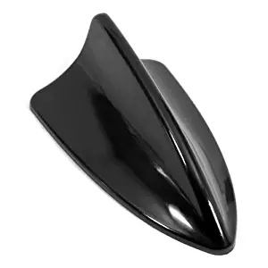 phgiveu Black Universal Fit Decorative Shark Fin Style Roof Top Antenna