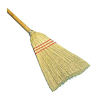 HUB City Industries 1-LC Lobby 100% Corn Broom, 15/16" x 30" Handle