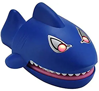 GLOGLOW Trick Prank Game Toy Shark Dentist Bite Finger Toy Tricky Electric Shock Shark Bite Finger Toys with Sound & Light Kids Family Party Favor