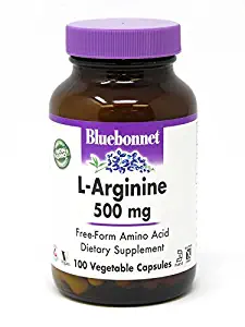 Bluebonnet L-Arginine 500 Mg Vitamin Capsules, 100Count