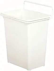 Knape & Vogt White 13 in. H x 10 in. W x 7 in. D Plastic in-Cabinet Door Mount Trash Can