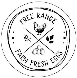 Cute Free Range Farm Fresh Eggs Stickers, Egg Carton Stickers, Egg Packaging, Fresh Eggs, Set of 24