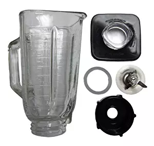 6 Piece Complete Glass Jar Replacement Kit for Oster Blenders 4899