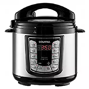 Gourmia GPC400 4 Qt Digital Multi-Mode SmartPot Pressure Cooker | 13 Cook Modes | Removable Pot | 24-Hour Delay Timer | Automatic Keep Warm | LCD Display | Pressure Sensor Lid Lock | Recipe Book