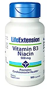 Life Extension - Vitamin B3 Niacin - 500 Mg - 100 Caps (Pack of 2)