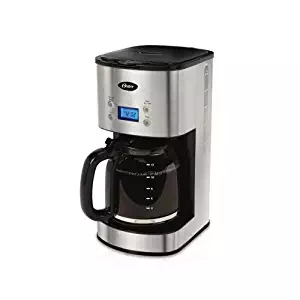 Oster COMINHKPR95607 12-Cup Programmable Coffee Maker BVST-JBXSS41-Stainless Steel, 1 Black, Silver