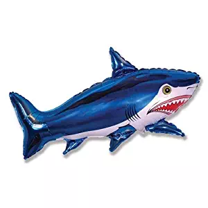 LA Balloons Foil Balloon 901643-BLU SHARK - BLUE 42",