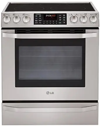 LG LSES302STStudio 30" Stainless Steel Electric Slide-In Smoothtop Range - Convection