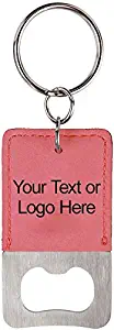 Hat Shark Customized 3D Laser Engraved Oval Bottle Opener Key chain (Pink)