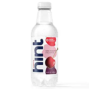 Hint Water Cherry, (Pack of 12) 16 Oz Bottles, Pure Water Infused with Cherry, Zero Sugar, Zero Calorie, Zero Sweeteners, Zero Preservatives, Zero Artificial Flavors