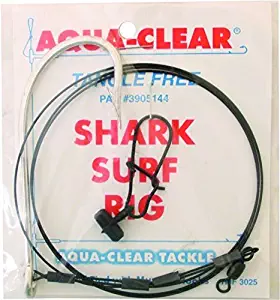 Aqua Clear SH-10 Shark Surf Rig with Fish Finder, 100-Pound, Double Crimped, 32-Inch