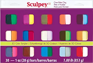 Sculpey III Oven Bake Clay Sampler 1oz, 30/pkg