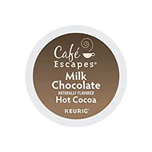 Cafe Escapes, Milk Chocolate Hot Cocoa, Single-Serve Keurig K-Cup Pods, 72 Count (3 Boxes of 24 Pods)