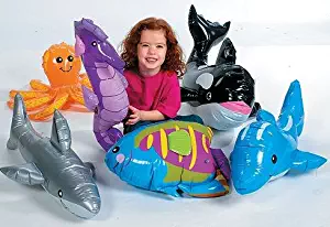 Under The SEA INFLATABLES: Whale, Dolphin, Octopus, Shark, Rainbow Fish, and SEA Horse