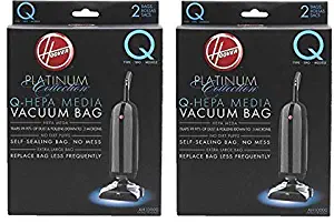 Hoover AH10000 Platinum Type-Q HEPA Vacuum Bag, Two 2-Packs: Total 4 Bags (4 Bags)