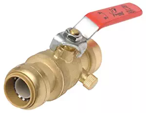 Sharkbite/Cash Acme 24615-0000LFA Ball Valve With Drain, 1/2-In. - Quantity 1