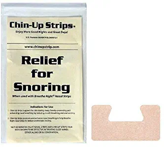 Chin-Up Strips Horseshoe Model for Men Without a Beard Prevent Your Mouth from Dropping Open During Sleep, with Most Users Stops snoring, Stops Dry Mouth, and Benefits CPAP Users. 30 Night Supply
