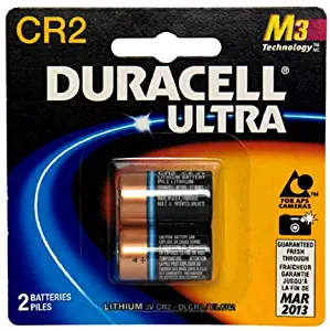 Duracell Ultra Lithium Battery 3V, CR2, 2 Batteries (Pack of 2)