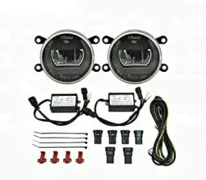 VINSTAR BRAND REPLACEMENT FOR LAND ROVER RRS L320 2010-2013 & RR L322 10-12 LED DRL FOG LIGHT LAMP SET BLACK STYLE, PART # V-130030