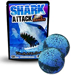 Shark Attack Bath Bombs - Cool Bath Bombs for Kids - Fun Bath Fizzers for Boys - XL Bath Bombs
