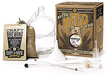 Craft A Brew Home Brewing Kit for Beer – Craft A Brew Hefeweizen Beer Kit – Starter Set 1 Gallon - Reusable Make Your Own Beer Kit