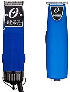Combo Limited Edition Oster 76 and T Finisher Blue Soft Touch Clipper and Trimmer.